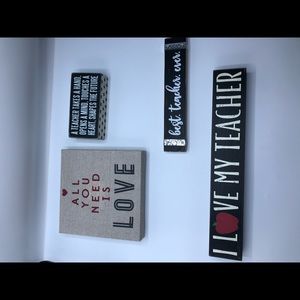 Signs - teachers - love